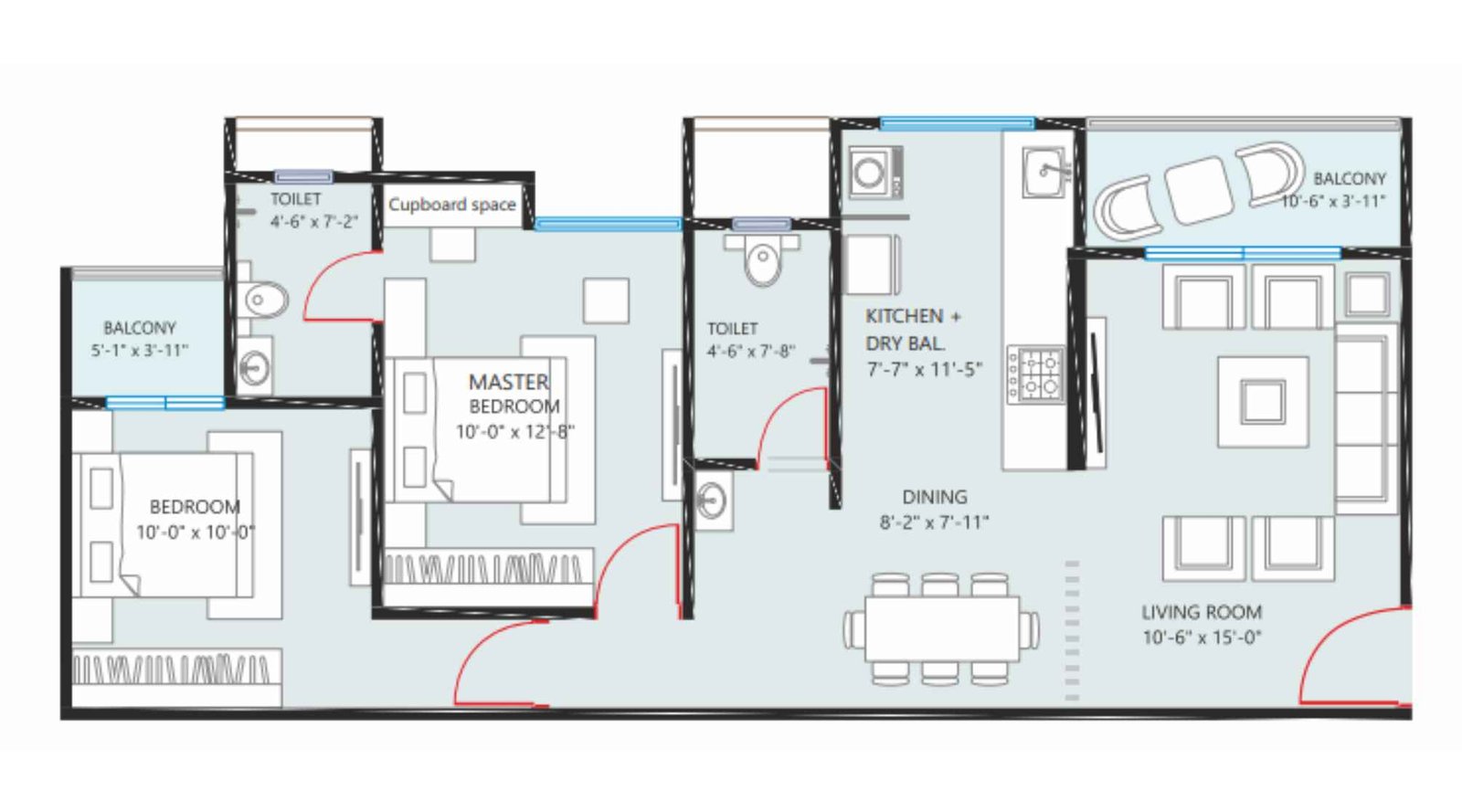 Prassanna-Param-Floor-Plan-2-BHK-B-781-Sqft